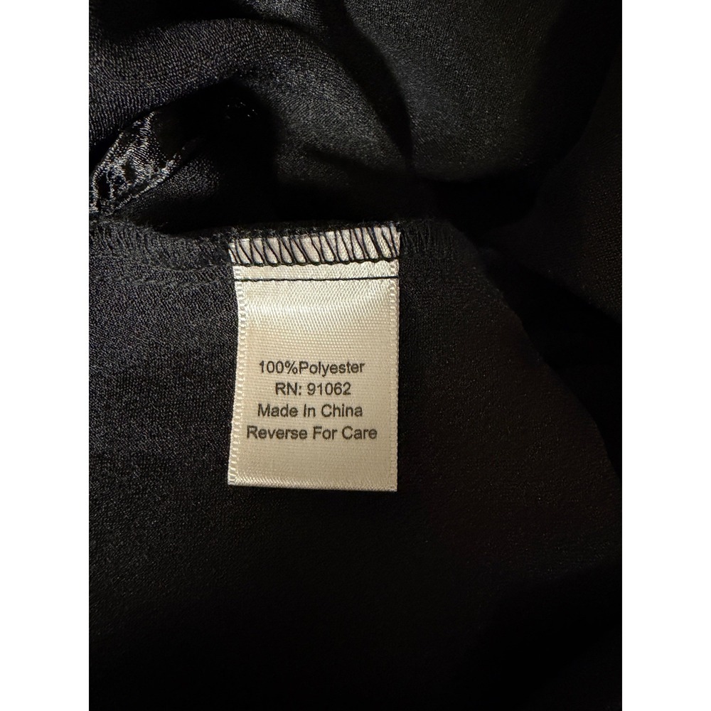 Standards & Practices Black Satin Cowl Neck Slip Midi Dress 3X - Picture 5 of 14